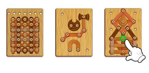 Wood Nuts & Bolts Puzzle